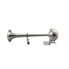 AG 12 Volt Marine Chrome Trumpet Horn with Chrome Fastenings